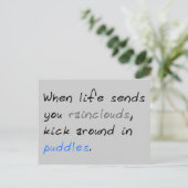 Kick Around in het Briefkaart van de Puddles (Staand voorkant)