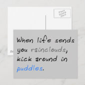 Kick Around in het Briefkaart van de Puddles (Voorkant / Achterkant)