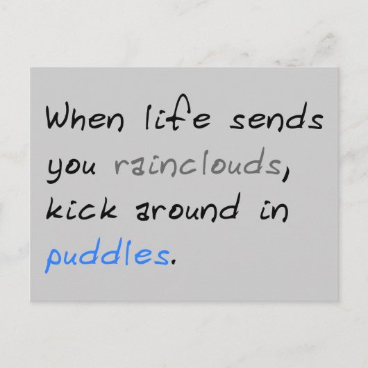 Kick Around in het Briefkaart van de Puddles (Voorkant)