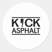 Kick Asphalt Ronde Sticker (Voorkant)