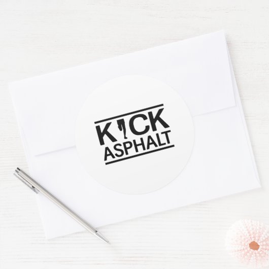 Kick Asphalt Ronde Sticker (Envelop)