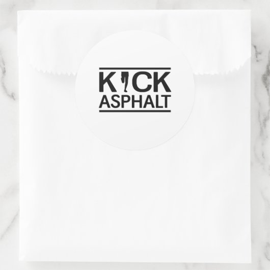 Kick Asphalt Ronde Sticker (Tas)