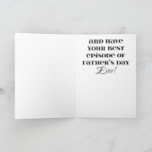 Kick Back Relax voor papa op Vaderdag Retro TV Kaart (Binnen)