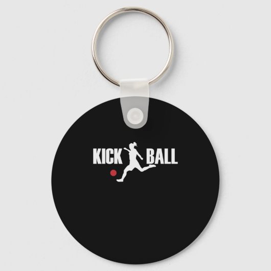 Kick Ball Gummiball Kickball Sport Amerika Sleutelhanger (Voorkant)