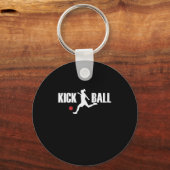 Kick Ball Gummiball Kickball Sport Amerika Sleutelhanger (Voorkant)
