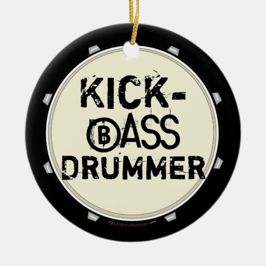 Kick Bass Drummer Funny Bass Drum Ornament (Voorkant)