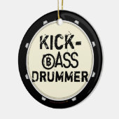 Kick Bass Drummer Funny Bass Drum Ornament (Links)