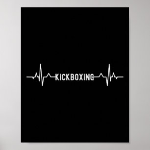 Kick-boxen Hartslag Kickboksen Boksen Pion Poster
