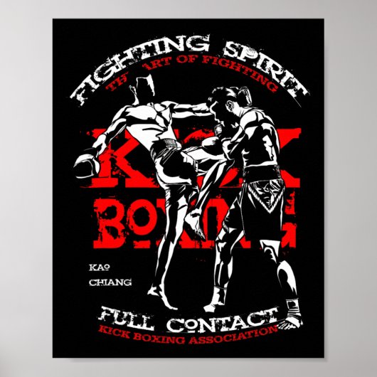 Kick Boxing Fighter Design For Mma Fans  Poster (Voorkant)