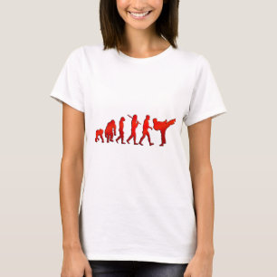 Kick boxing gemengde martiale artiesten evolutie t-shirt