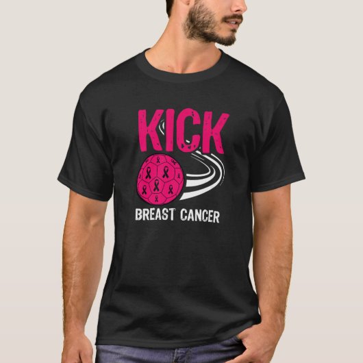 Kick Breast Cancer Awareness Soccer Player T-shirt (Voorkant)