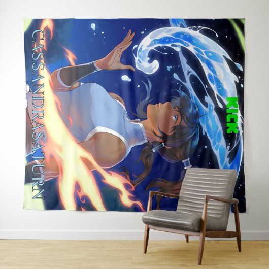 KICK Cassandra Saturn Groot wandtapijt Wandkleed (In Situ (horizontaal))