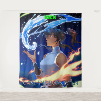 KICK Cassandra Saturn Groot wandtapijt Wandkleed