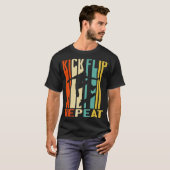 Kick Flip Schaats herhalen T-shirt (Voorkant volledig)