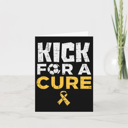 Kick for a Cure Soccer Childhood Cancer Awareness Kaart (Voorkant)