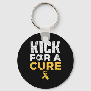 Kick for a Cure Soccer Childhood Cancer Awareness Sleutelhanger