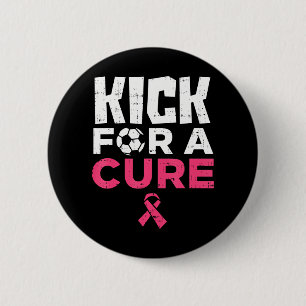 Kick for a Cure Voetbal Borstkanker Bewustzijn Ronde Button 5,7 Cm