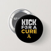 Kick For A Cure Voetbal Jeugd Kanker Bewustzijn Ronde Button 5,7 Cm (Voorkant /achterkant)