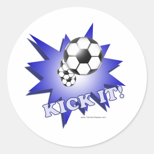Kick Het! Ronde Sticker (Voorkant)
