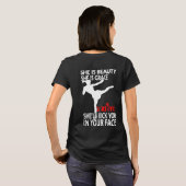 Kick in je gezicht Muay thai Women grappig t-shirt (Achterkant volledig)