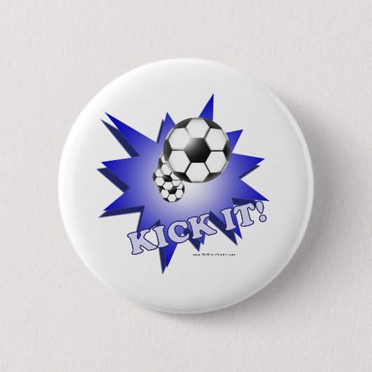 Kick It! Ronde Button 5,7 Cm (Voorkant)