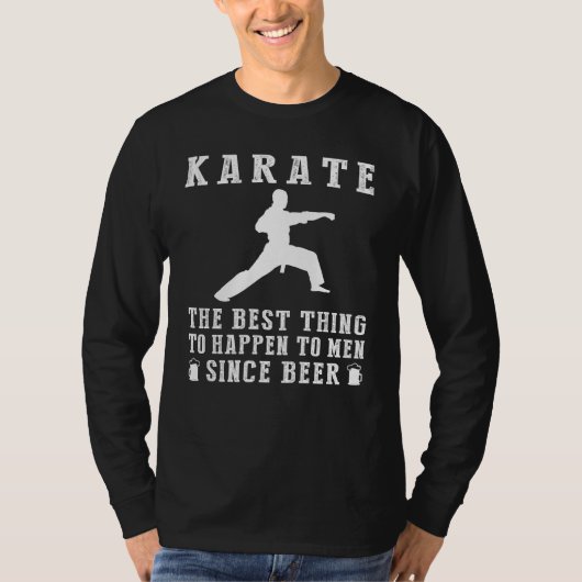 Kick, Laugh, Repeat: Karate - Mannen vreugde voorb T-shirt (Voorkant)