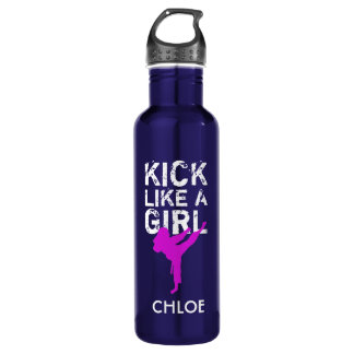 Kick Like a Girl Karate Martial Arts Waterfles