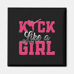 Kick Like Girl Karate Taekwondo Vechtkunst Magneet