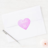 Kick Me grappig grap roze hart grap sticker (Envelop)