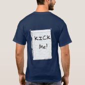 Kick me Sign Basic Dark T-Shirt (Achterkant)