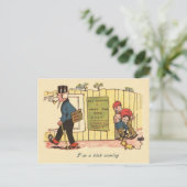 Kick Me Sign Prank Kinderen Oud Man Briefkaart (Staand voorkant)