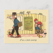 Kick Me Sign Prank Kinderen Oud Man Briefkaart (Voorkant)