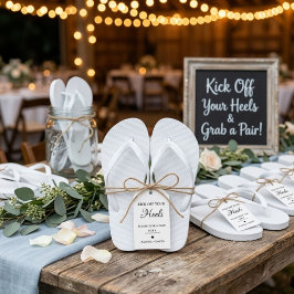 Kick of your heels voor dansende voeten Trouwbord Cadeaulabel