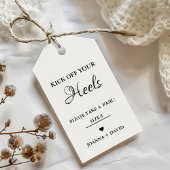 Kick of your heels voor dansende voeten Trouwbord Cadeaulabel