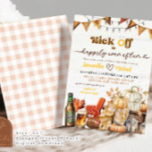 Kick Off Pumpkin Footballs Couples Douche Kaart