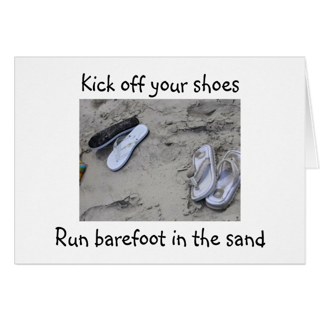 KICK OFF SHOT/RUN BAREFOOT IN DE ZAND 5E HUMOR (Voorkant Horizontaal)