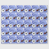 Kick off Soccer Wrapping Paper Cadeaupapier (Vlak)