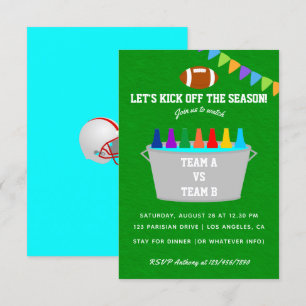 Kick off the seizoen Football Match Party Invite Kaart