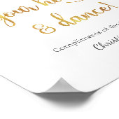 'Kick off your heels and dance' gouden bruiloft Poster (Hoek)