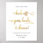 'Kick off your heels and dance' gouden bruiloft Poster (Voorkant)