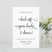 "Kick off your heels and dance" zwarte bruiloft (Staand voorkant)