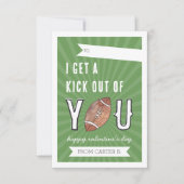 Kick Out Of You Football Classroom Valentijn Kaart (Voorkant)