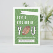 Kick Out Of You Football Classroom Valentijn Kaart (Staand voorkant)