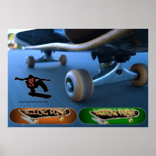 Kick Push (Skateboarden) Poster (Voorkant)