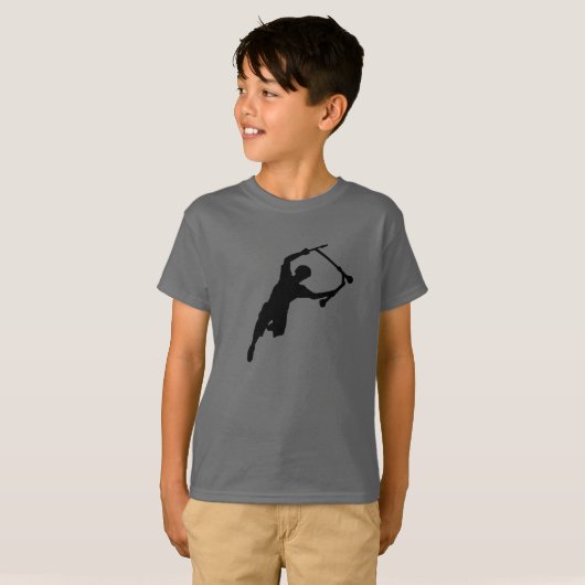 Kick Scooter Sport Fun Silhouette T-shirt (Voorkant volledig)