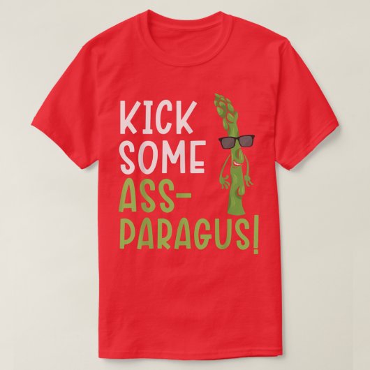 Kick some Ass-paragus Asparagus Vegetable Vegetari T-shirt (Design voorkant)