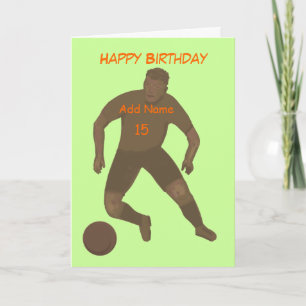 Kick That Ball Birthday Kaart leeftijd en naam voo