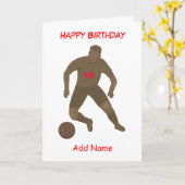 Kick That Ball Birthday Kaart leeftijd en naam voo (Gele Bloem)