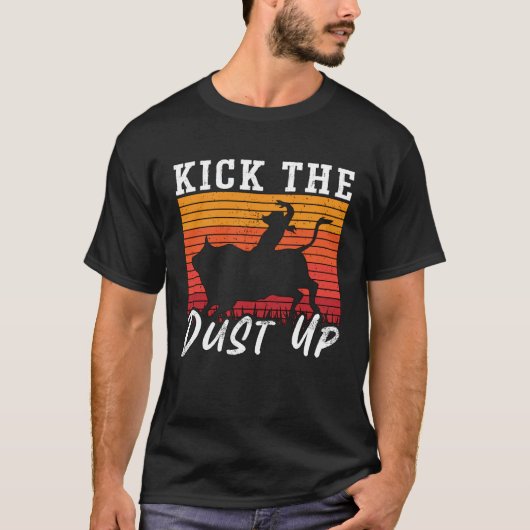 Kick the Dust Up Rodeo Bull houdt van Western rijd T-shirt (Voorkant)