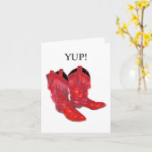 Kick up je hakken verjaardag kaart (Gele Bloem)